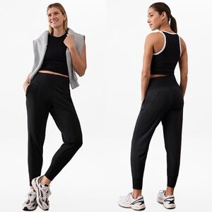 Athleta Venice High Rise Jogger Pants Size XL Black Casual Athleisure   . 16